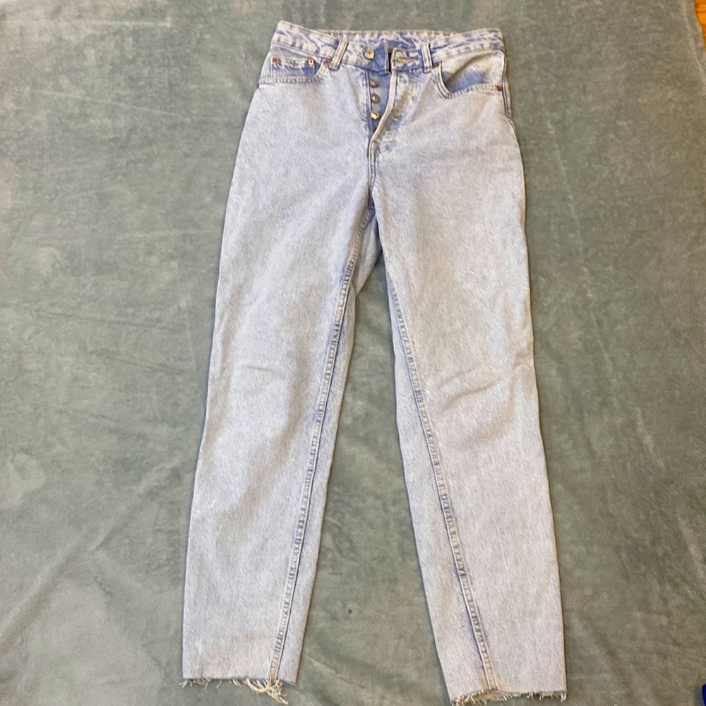 Light blue button fly jeans H&M size 4